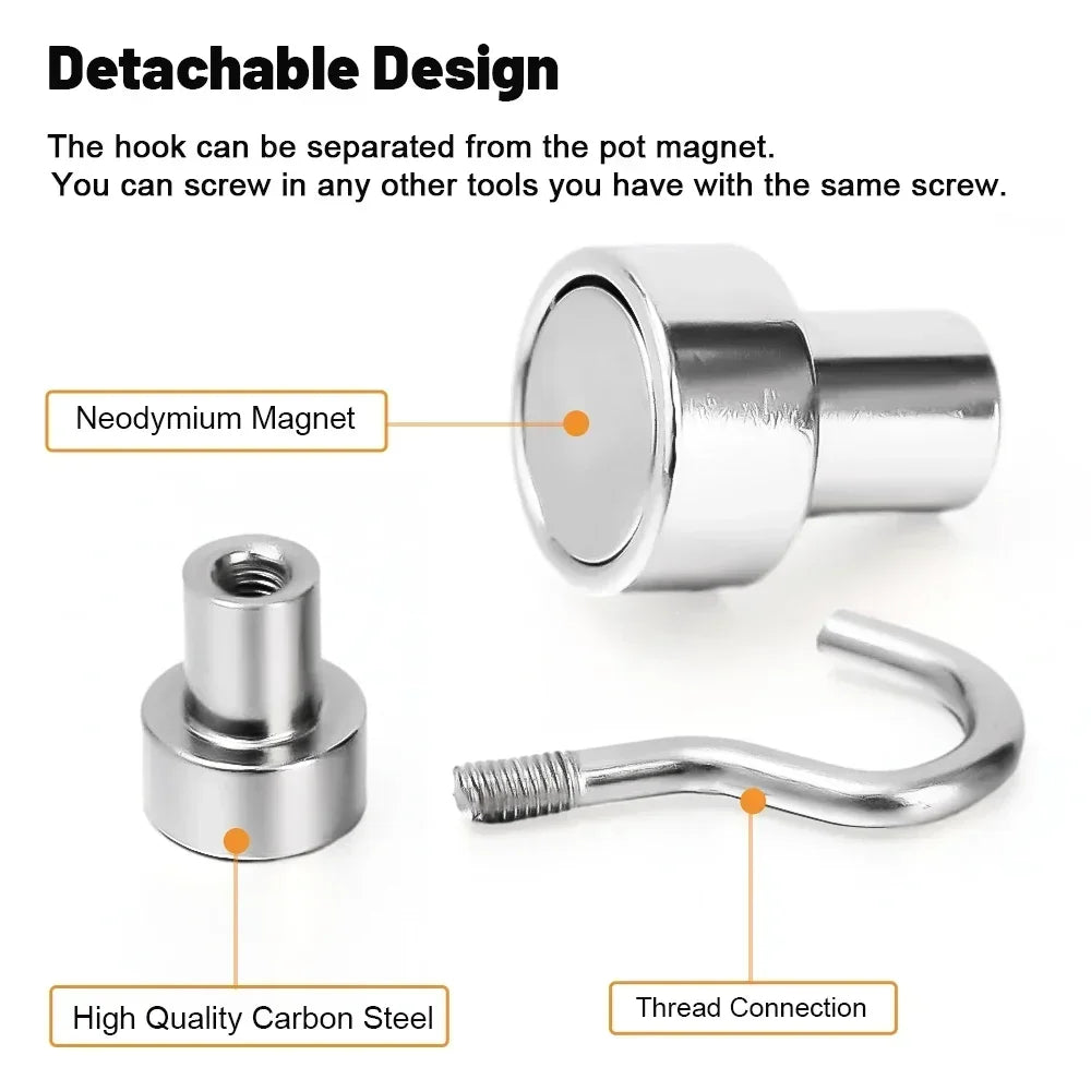 NdFeB Magnetic Hooks 5/10 Pack – Strong Wall Hooks for Home Magnetic Wall Hooks Peaceful Pleasures Health and Wellness