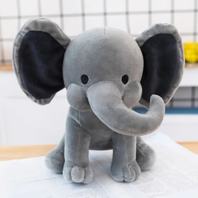 Soft Cute PP Cotton Stuffed Elephant Plush Toy Soothing Sleep Companion for Babies Kids Birthday Gift Children's Sleep Companion Peaceful Pleasures Health and Wellness GRAY