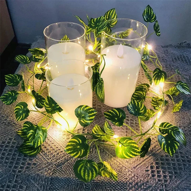 Flower Leaf LED String Lights – Battery Powered Fairy Décor