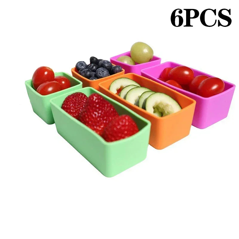 Reusable Silicone Bento Box Divider Cups – 1-6 Pack