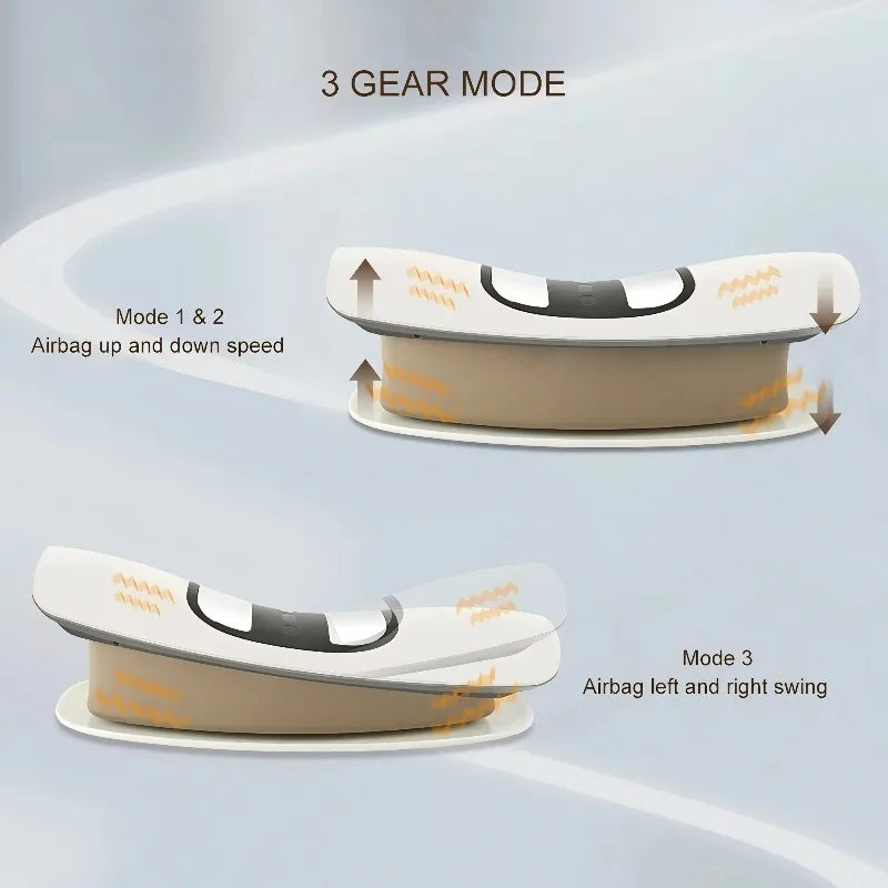Multifunctional Lumbar Traction Device Waist Massager Waist Spine Support Back Massage Stretcher with Vibration Traction Peaceful Pleasures Health and Wellness