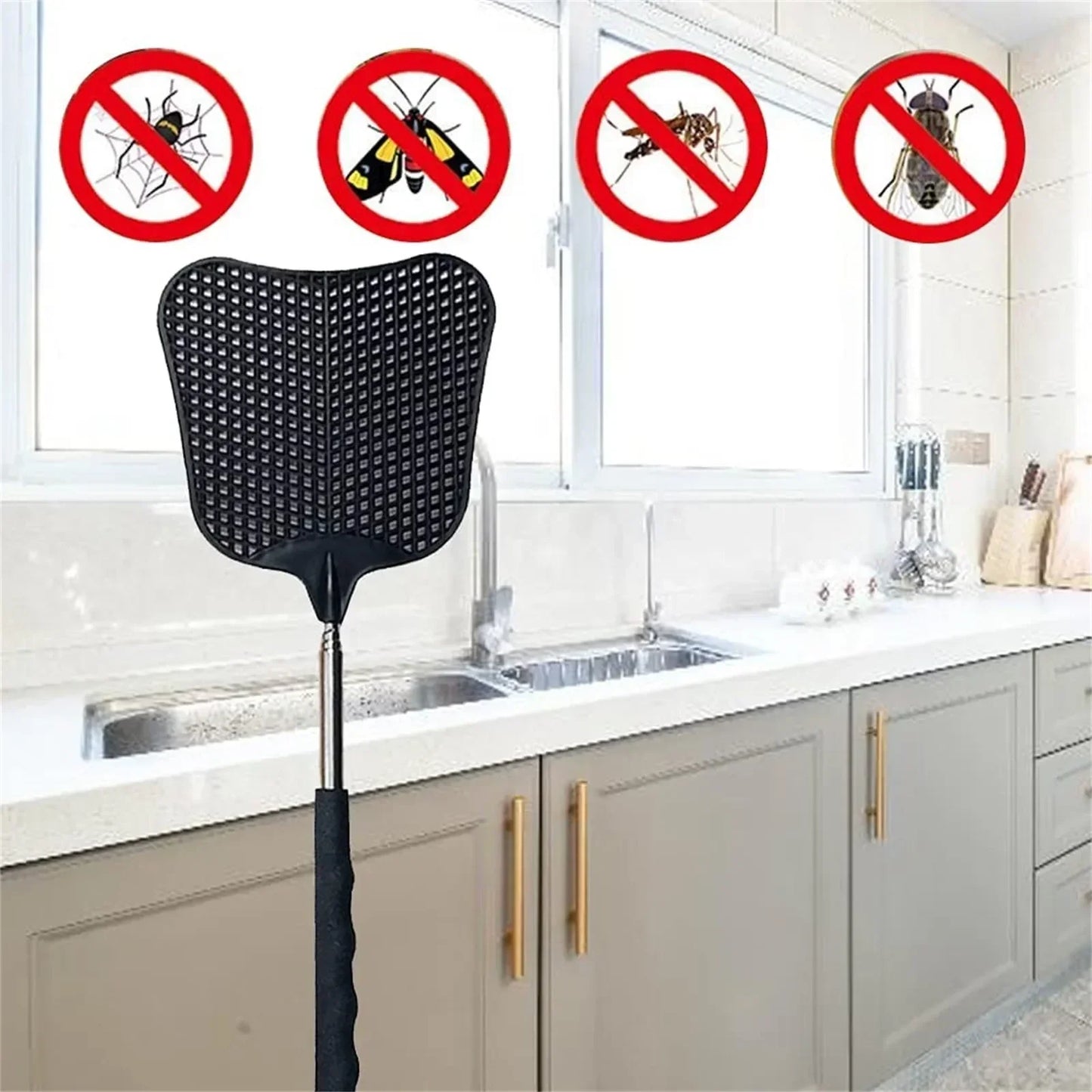 Telescopic Fly Swatter – Extendable Heavy Duty Flyswatter