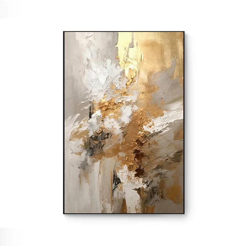 100% Hand Painted，Gold, Grey, Beige, Black ,Textured Painting, Acrylic Abstract Oil Painting, Wall Decor Living Room, Office Wal Peaceful Pleasures Health and Wellness Mode J 120x180cm
