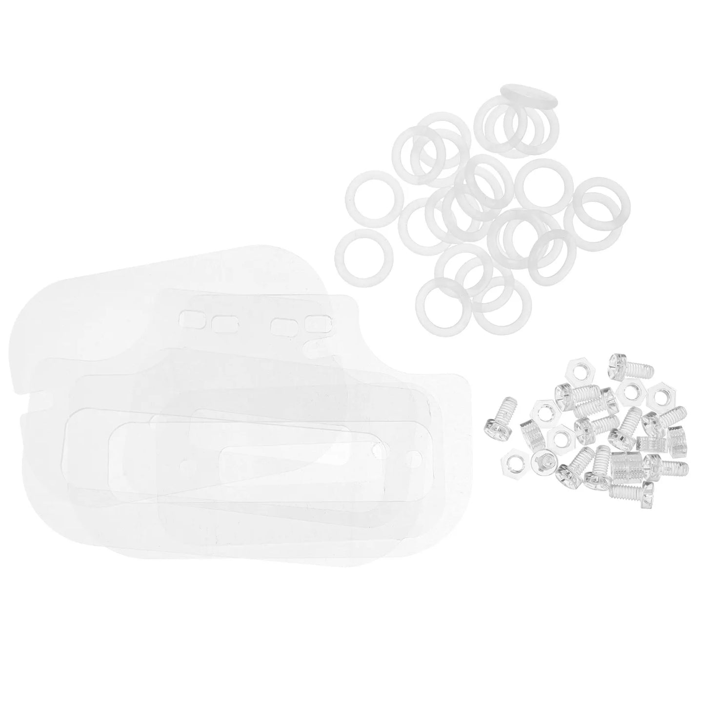 1Set Transparent Acrylic Cage Fasteners Set Screws Nuts Gaskets for Hamster Mouse Rabbit Small Pets DIY Modular Habitat Upgrade Peaceful Pleasures Health and Wellness