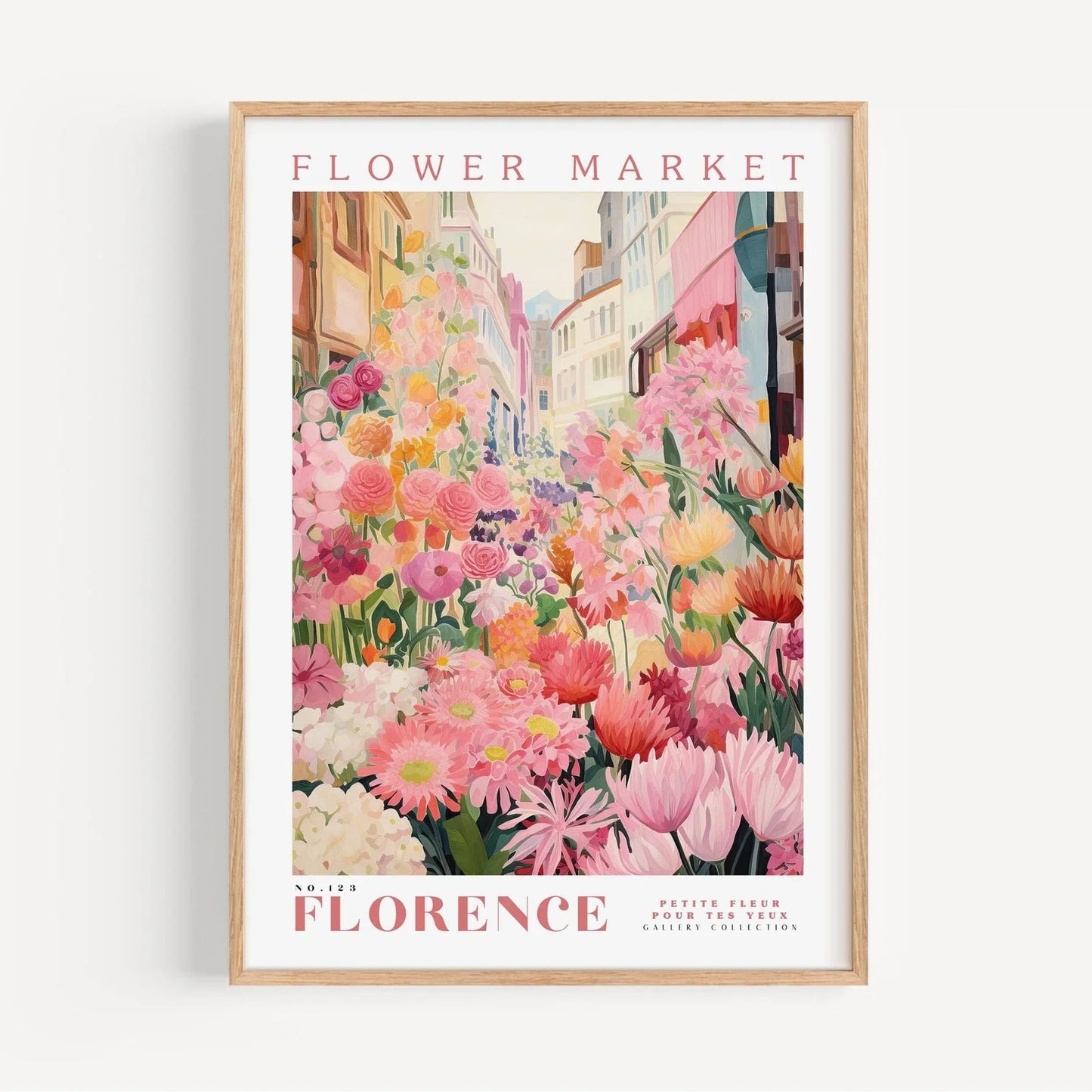 Florence Flower Market Canvas Poster | Botanical Floral Wall Art Canvas Wall Art Poster Peaceful Pleasures Health and Wellness