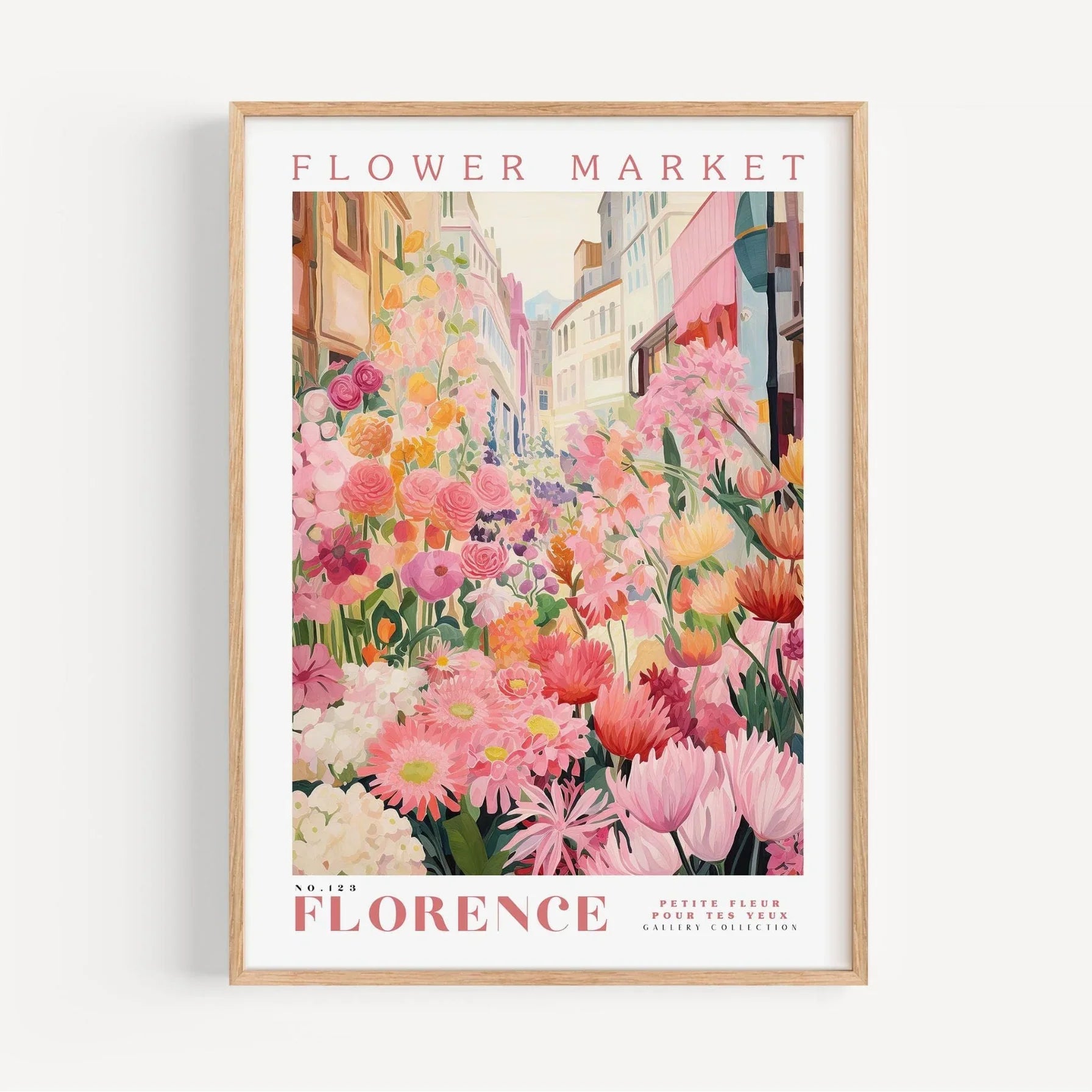Florence Flower Market Canvas Poster | Botanical Floral Wall Art Canvas Wall Art Poster Peaceful Pleasures Health and Wellness