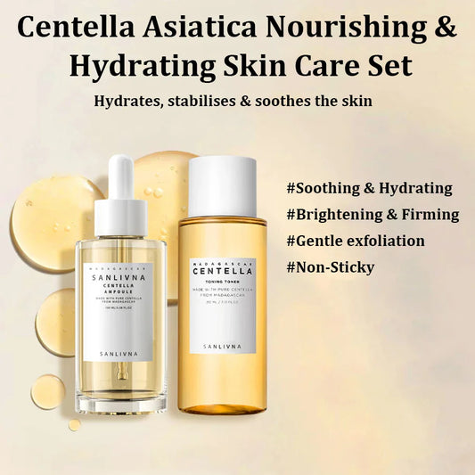 SANENDI Centella Asiatica Toner & Ampoule Set | Hydrating Duo Toner & Essence Set Oasis Select