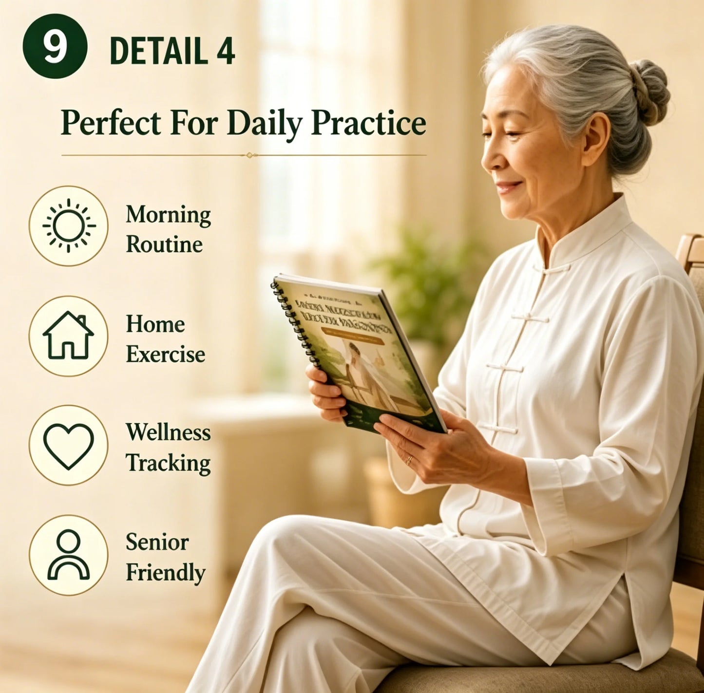 Chair Supported Tai Chi Walking 28 Day Plan Notebook A5 Spiral