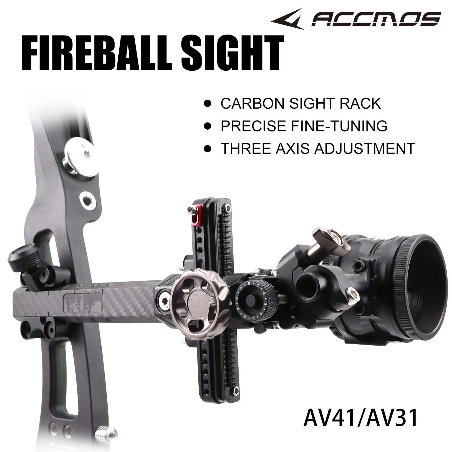 Compound Bow Sight Single Pin Aiming Carbon Fibre Extension Rod
