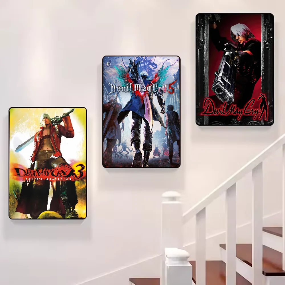 Devil May Cry Anime Poster HD Waterproof PVC Wall Art Decor Anime Wall Poster Peaceful Pleasures Health and Wellness