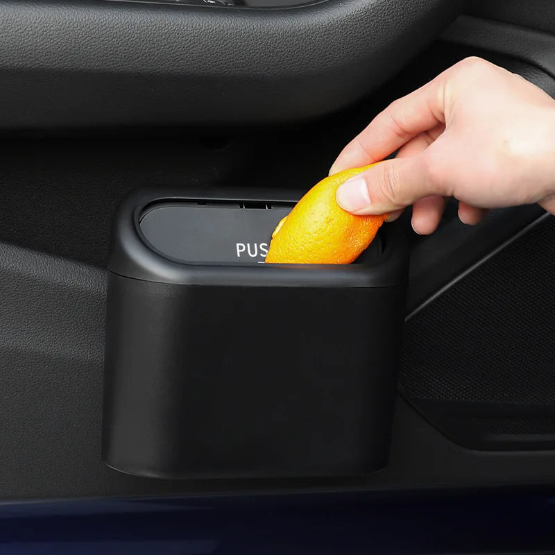 Lidded car trash can, creative trash bin, car storage box with waterproof sealing Peaceful Pleasures Health and Wellness