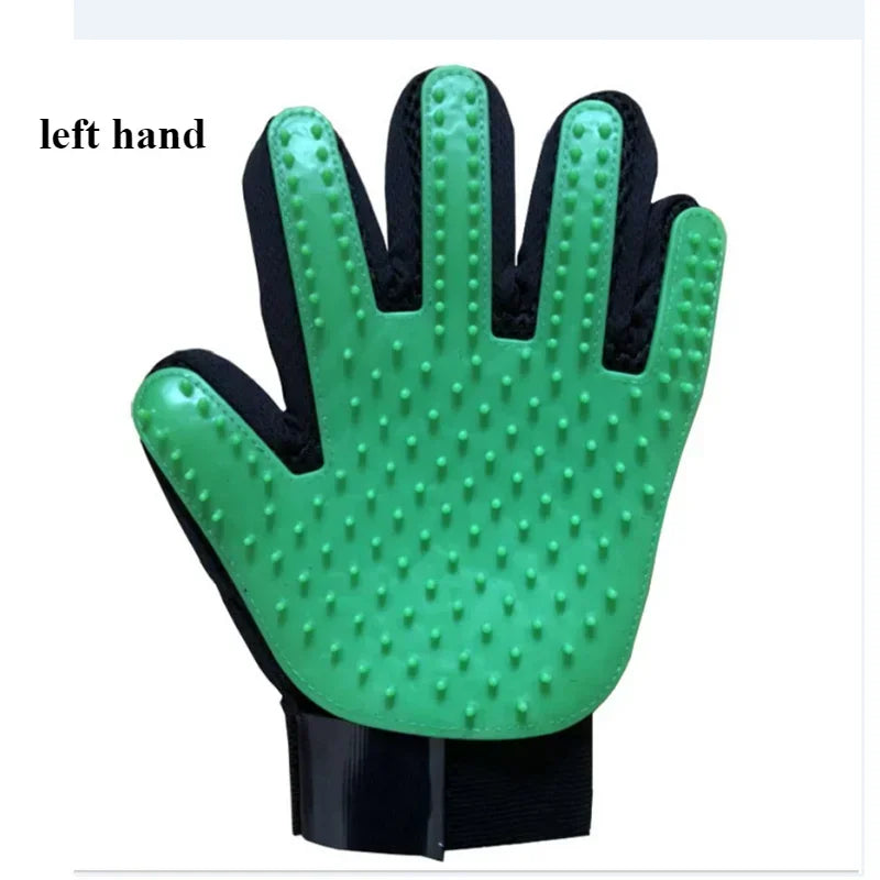 Pet Grooming Gloves for Dogs & Cats – 2-in-1 Deshedding Mitt