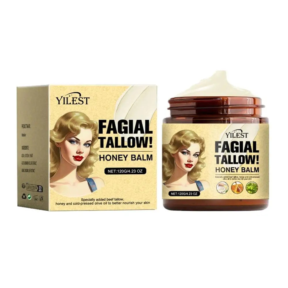 Whipped Beef Tallow & Honey Balm 120g – Deep Moisturizing Face & Body Cream for All Skin Types Peaceful Pleasures Health and Wellness 120g