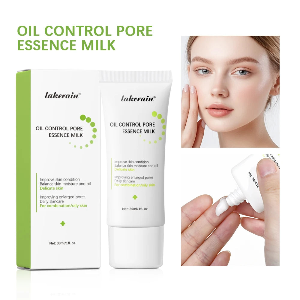 Milk Pore Minimizer Essence Face Primer Base Primer for Shine and Oil Control Hides Wrinkles and Fine Lines Long-lasting Peaceful Pleasures Health and Wellness 30ml