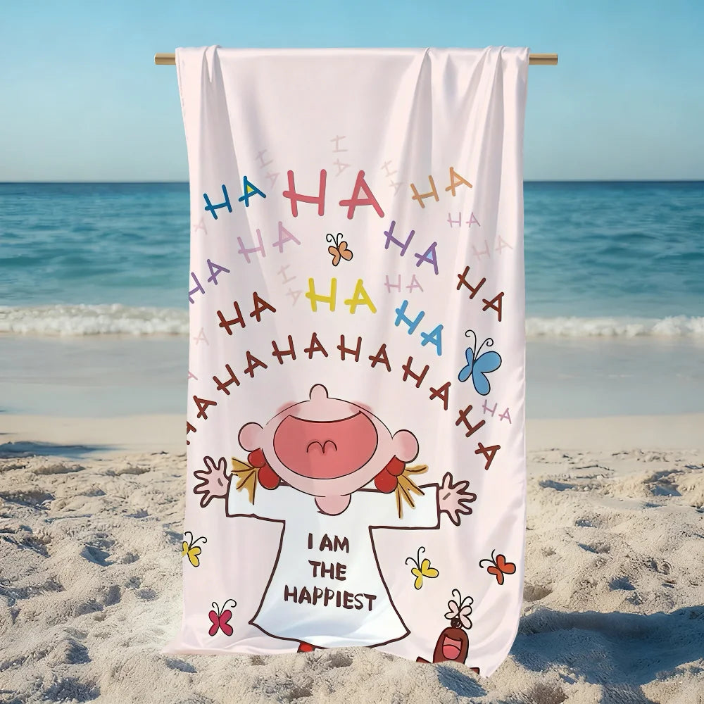 CoCo Cartoon Quick-Dry Beach Towel | Soft, Absorbent, 11 Sizes Quick-Dry Beach Towel Peaceful Pleasures Health and Wellness