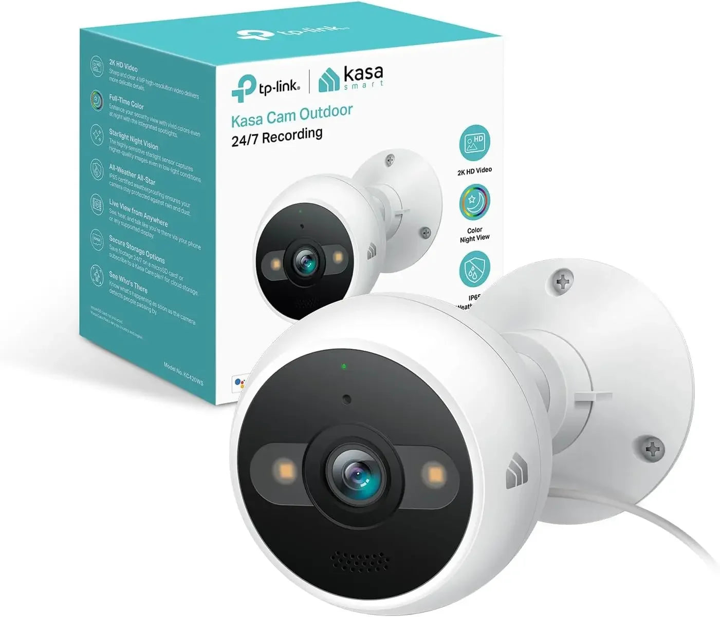 2K Outdoor Wired Security Camera with Person Detection, Night Vision, 2-Way Audio, and Local Storage Peaceful Pleasures Health and Wellness United States