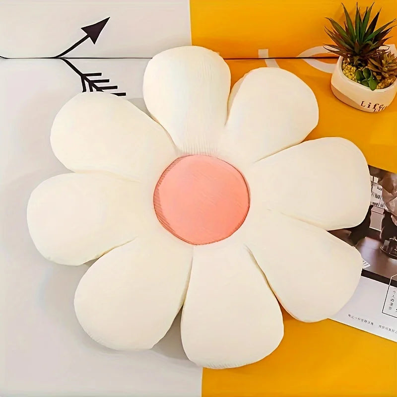 Sunflower Daisy Throw Pillow 40cm – Floral Cushion Gift