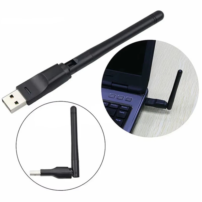 150Mbps Mini USB WiFi Adapter 2.4GHz with Antenna USB Wireless Network Card 802.11n/g/b Ethernet USB dongle LAN PC WiFi Receiver Peaceful Pleasures Health and Wellness