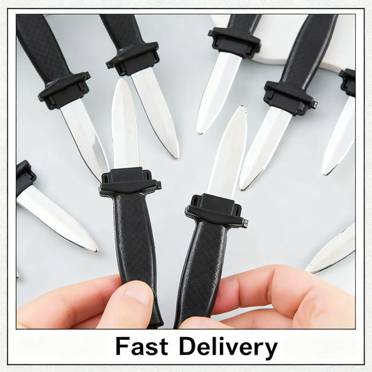 Retractable Fake Knife Prank Toy – Halloween Prop 1/2/3 Pack Prank Novelty Toy Oasis Select
