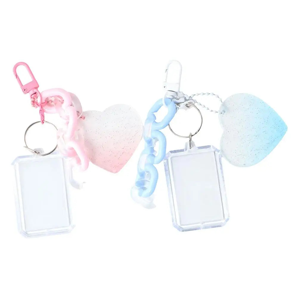 Protector Collect Transparent Album Photo Card Idol Photo Sleeves Photocard Holder Card Sleeves Keychain ID Holder Pendant Peaceful Pleasures Health and Wellness