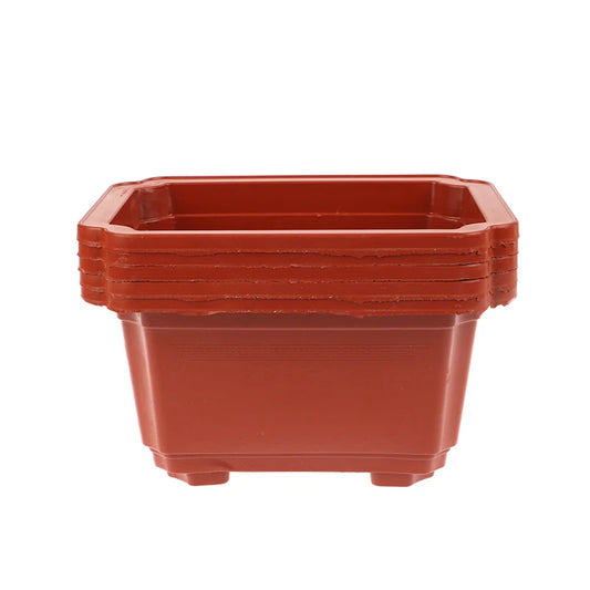 5Pcs Thicken Flowerpot Rectangular Indoor Plants Seedling Plastic Bonsai Home Office Cactus Pot Flower Pot Gardening Pot Peaceful Pleasures Health and Wellness as pic