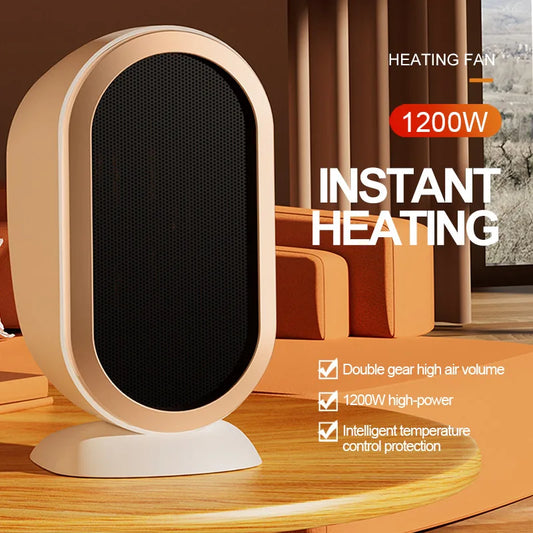HOMEFISH PTC Desktop Fan Heater – Fast & Energy-Saving Warmth PTC Desktop Fan Heater Peaceful Pleasures Health and Wellness