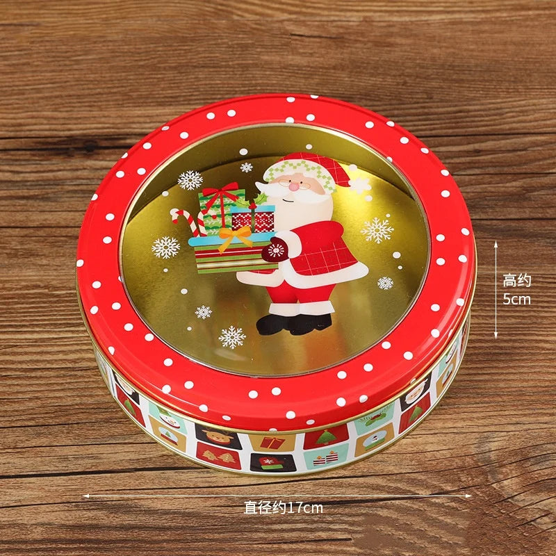 Christmas Metal Tin Candy Cookie Gift Box | Festive Packaging