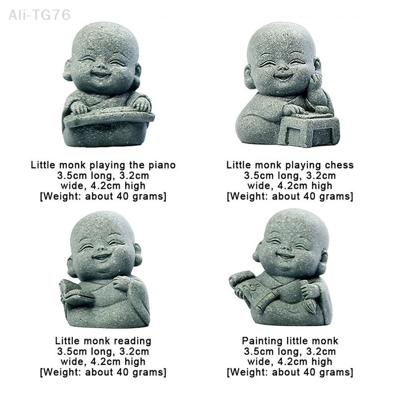 Zen Monk Statues | Resin Figurines for Meditation & Home Decor