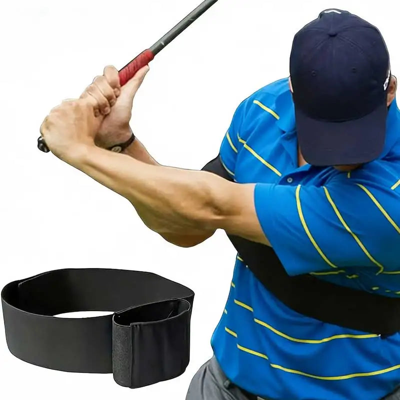 Golf Swing Training Aid Arm Posture Corrector Belt Swing Gesture Correction Band for Beginner Adjustable Elastic Peaceful Pleasures Health and Wellness