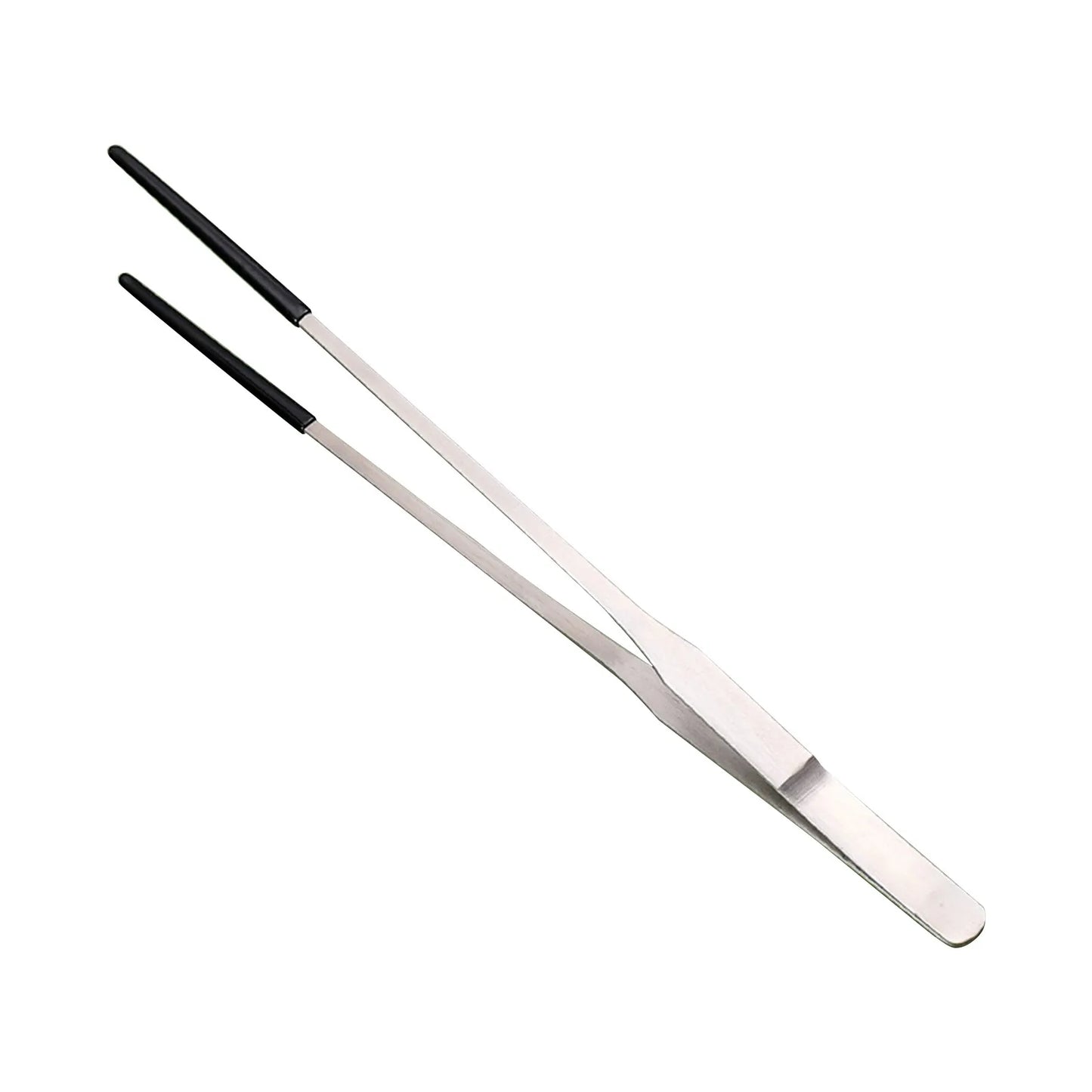 Stainless Steel Reptile Feeding Tongs – 10.6" Straight & Curved