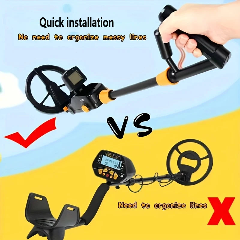 MD1008A Waterproof Metal Detector Handheld Gold Finder,Underground Treasure Tracker Portable Pointer for Coin Relic Hunting Peaceful Pleasures Health and Wellness
