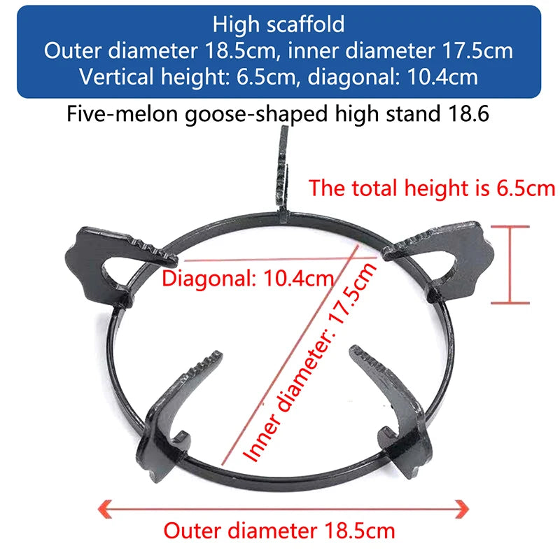 Sturdy Metal Wok Pan Support Rack, Universal Burner Stand for Gas Cooktop Cover Peaceful Pleasures Health and Wellness A1