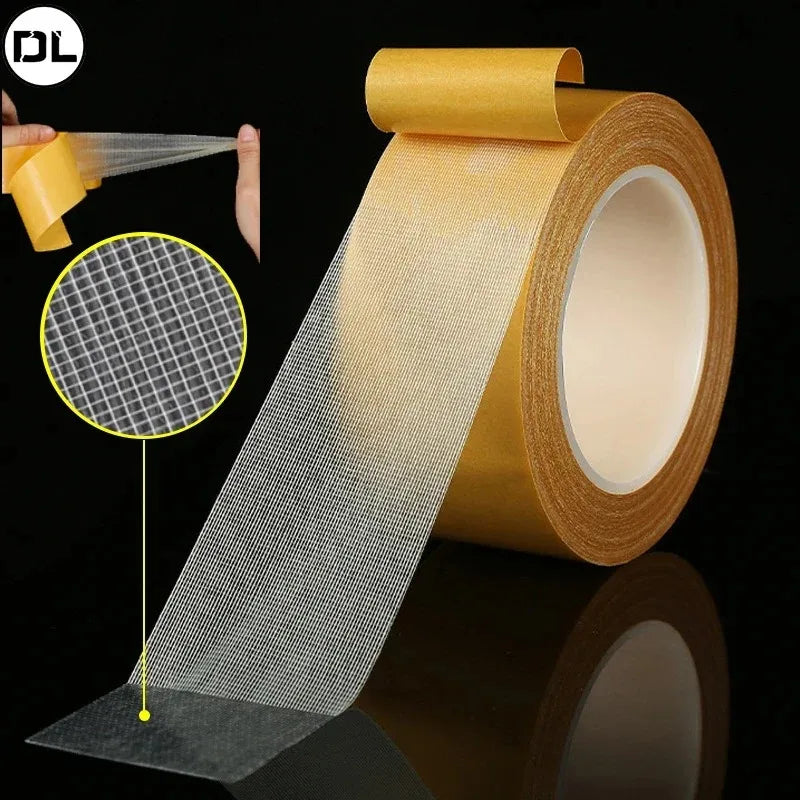 20m Double-Sided Carpet Tape – Waterproof Fabric Mesh Roll