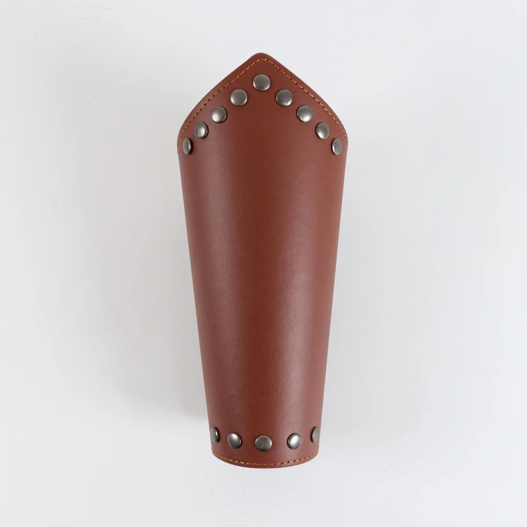 Medieval PU Leather Gauntlet Wristband Arm Bracers Punk Bracer Wrist