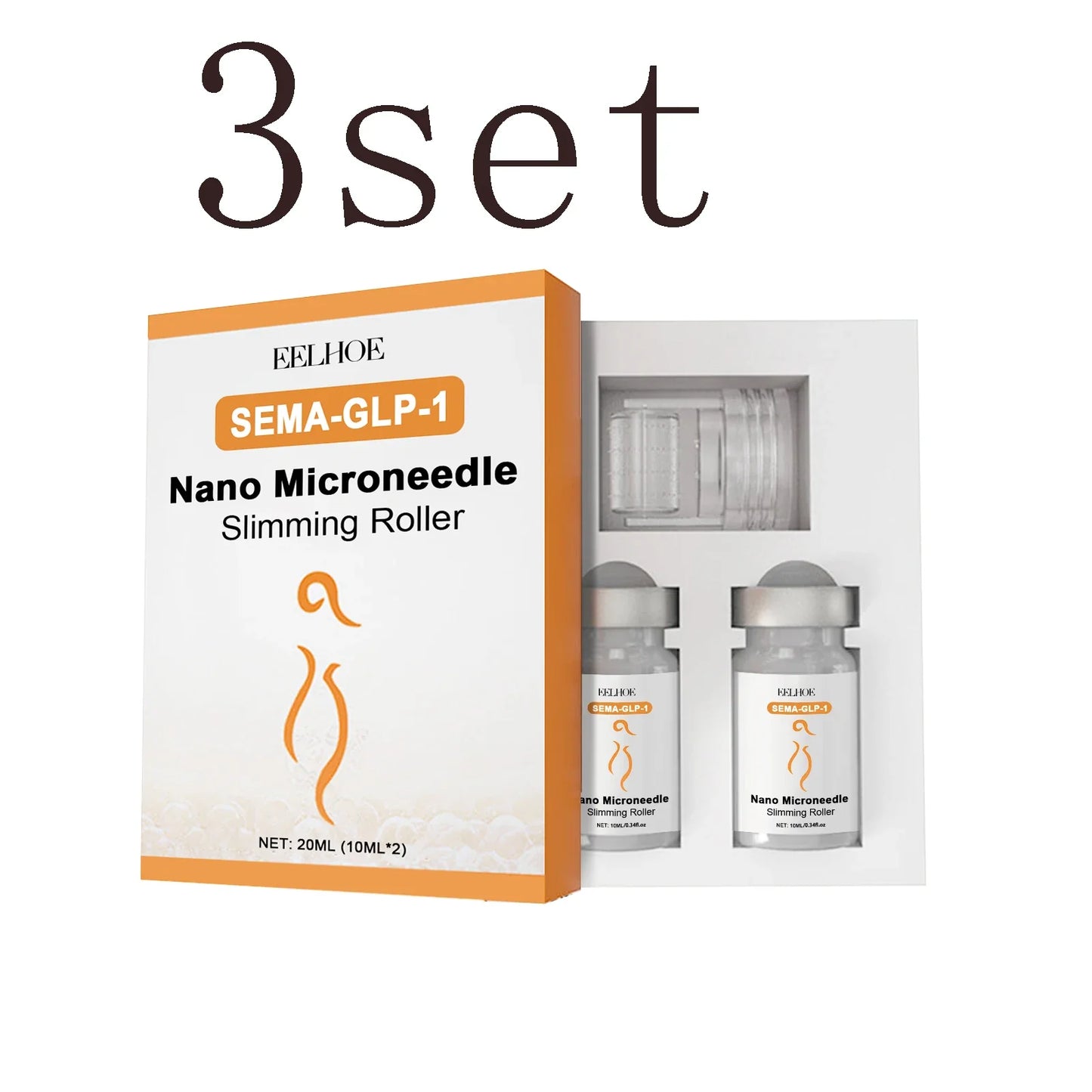 Body Contouring Massage Roller & Hydrating Serum Set