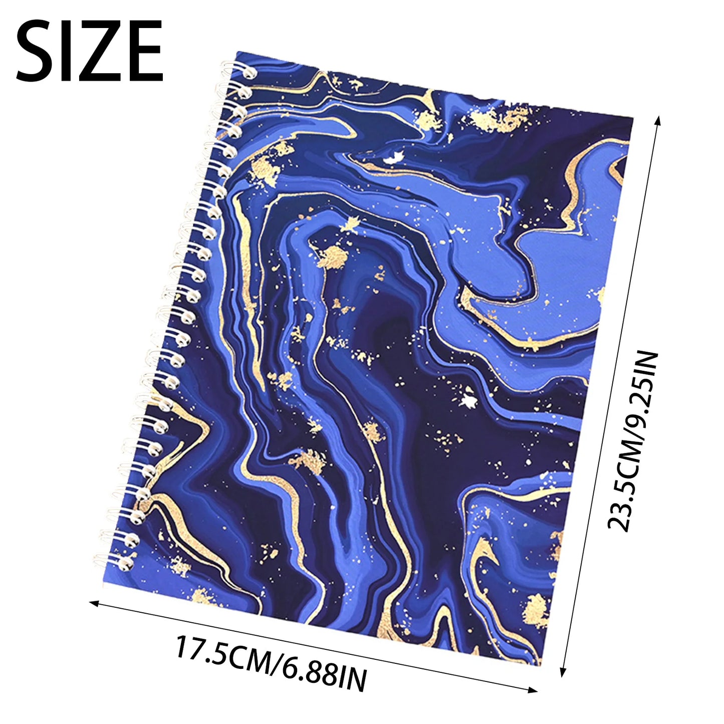 A5 Double Sided Diary Notepad No Ink Leakage Thickened Notebook for Teachers Students Office Workers Peaceful Pleasures Health and Wellness