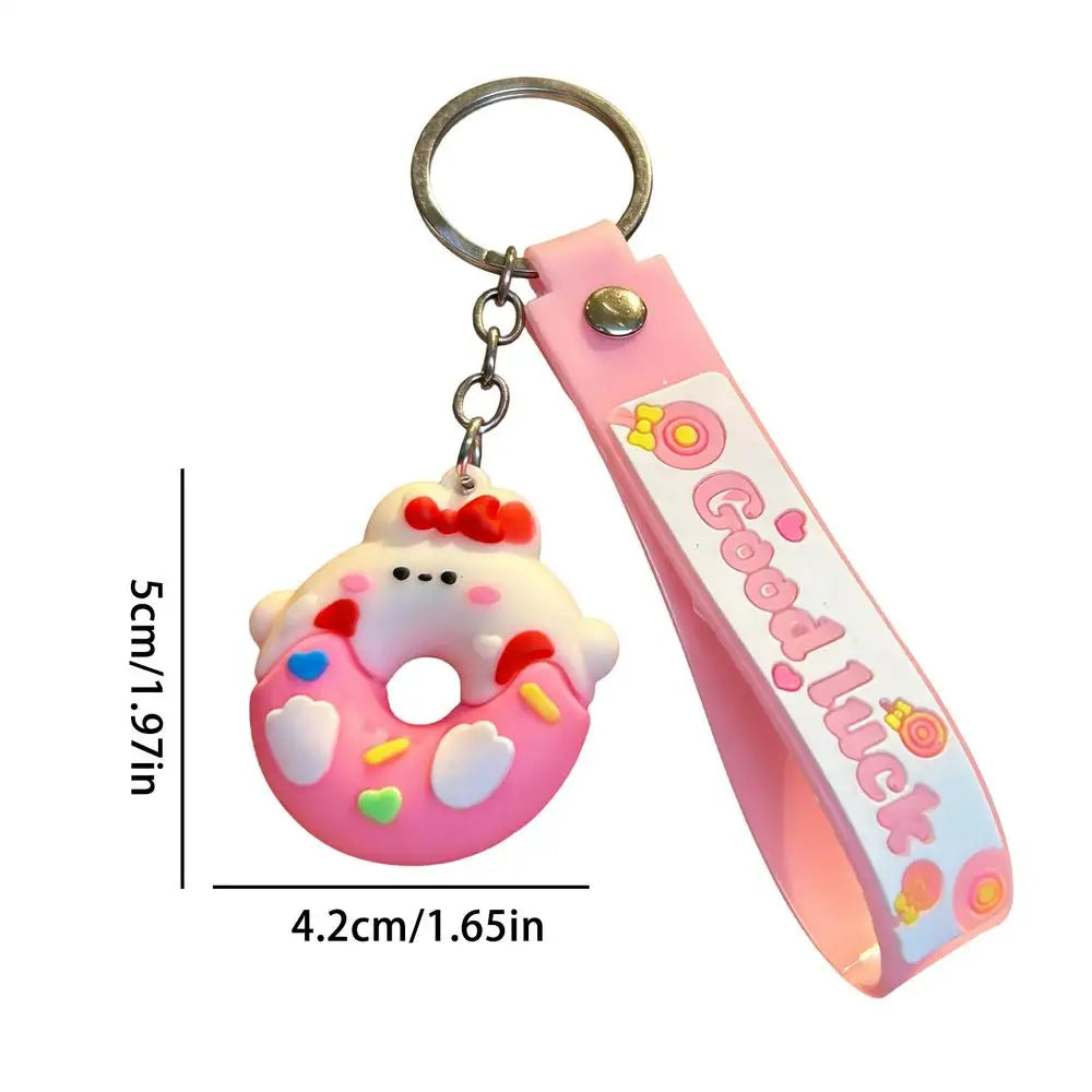Cute Donut Animal Keychains – Bag Charms for Women & Teens