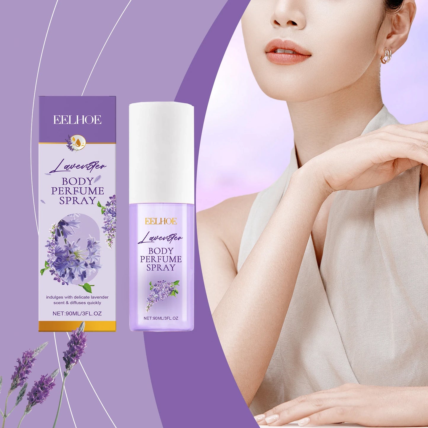 EELHOE Lavender Aromatherapy Body Spray – Lasting Floral Mist