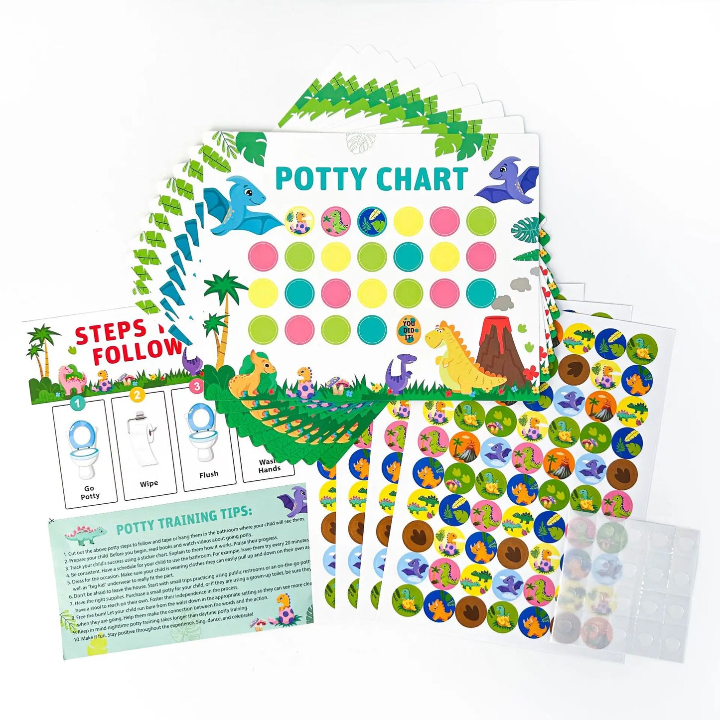 Toilet Training Sticker Chart Kids Potty Reward Progress Boys Girls