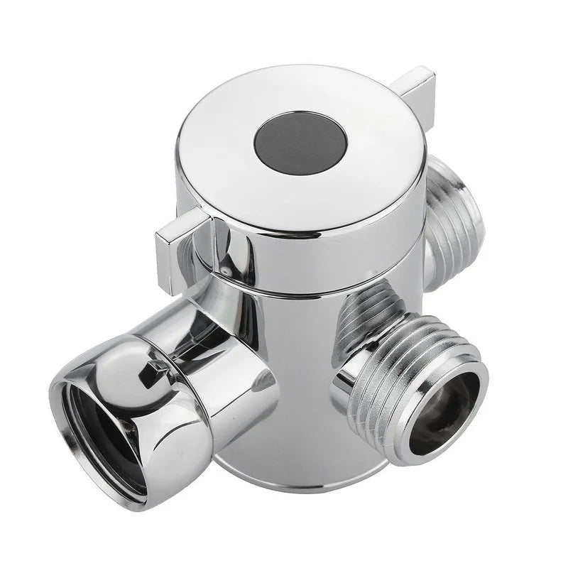 3-Way Shower Diverter Valve 1/2" ABS Chrome Faucet Splitter