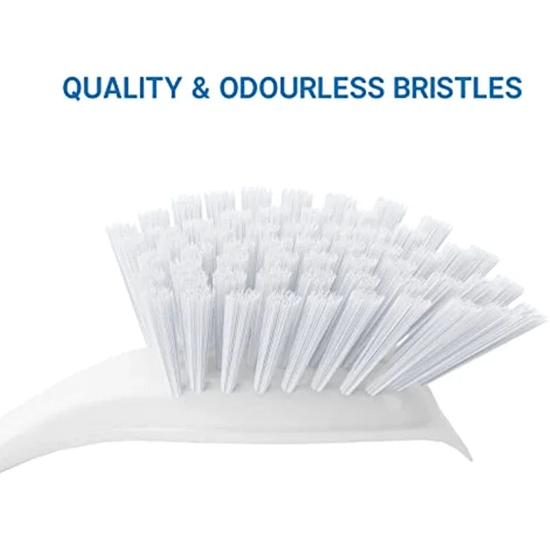 Dish Brush with Handle | Stiff Bristle Kitchen Scrub Brush