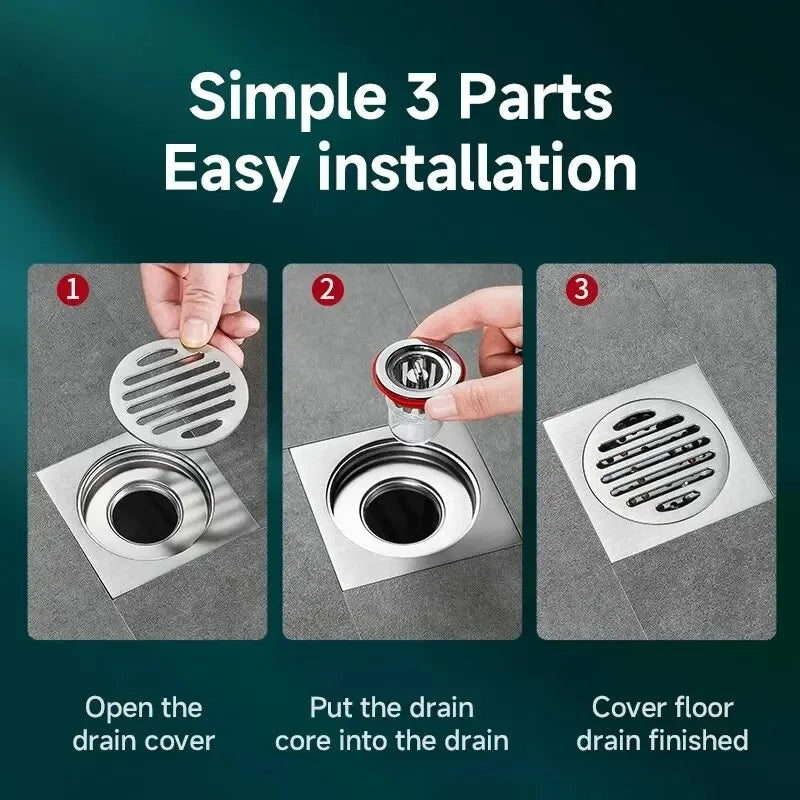 Anti-Odor Floor Drain Core & Backflow Preventer – Shower & Bath