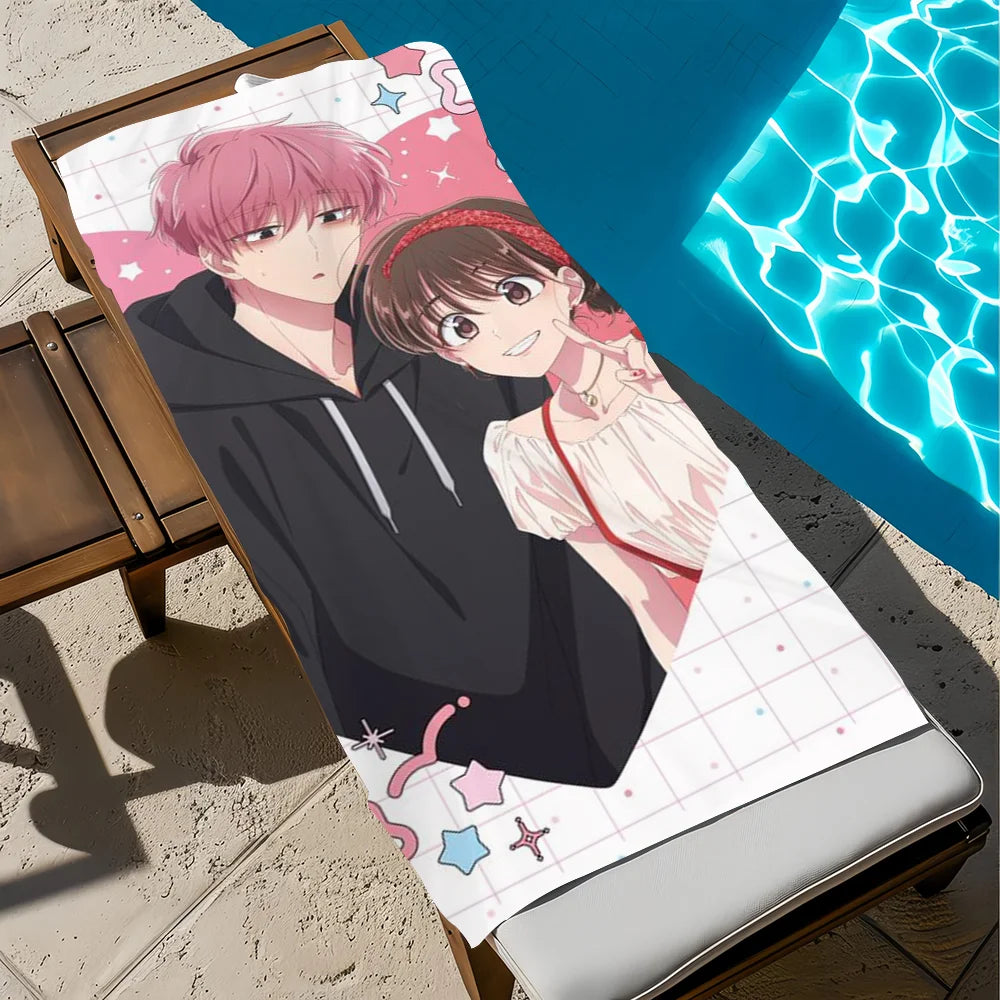 Anime Quick-Dry Beach Towel | Soft Pool & Travel Gift Quick-Dry Beach Towel Peaceful Pleasures Health and Wellness z3 STJ40x70CM