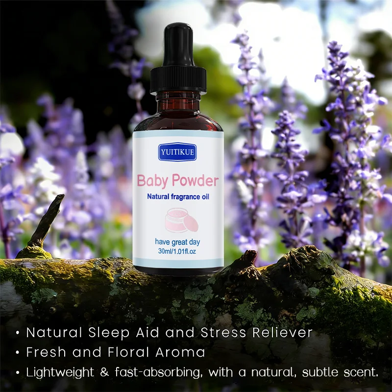 YUITIKUE Baby Powder Fragrance Oil | Floral Aroma 30ml Fragrance Oil Peaceful Pleasures Health and Wellness