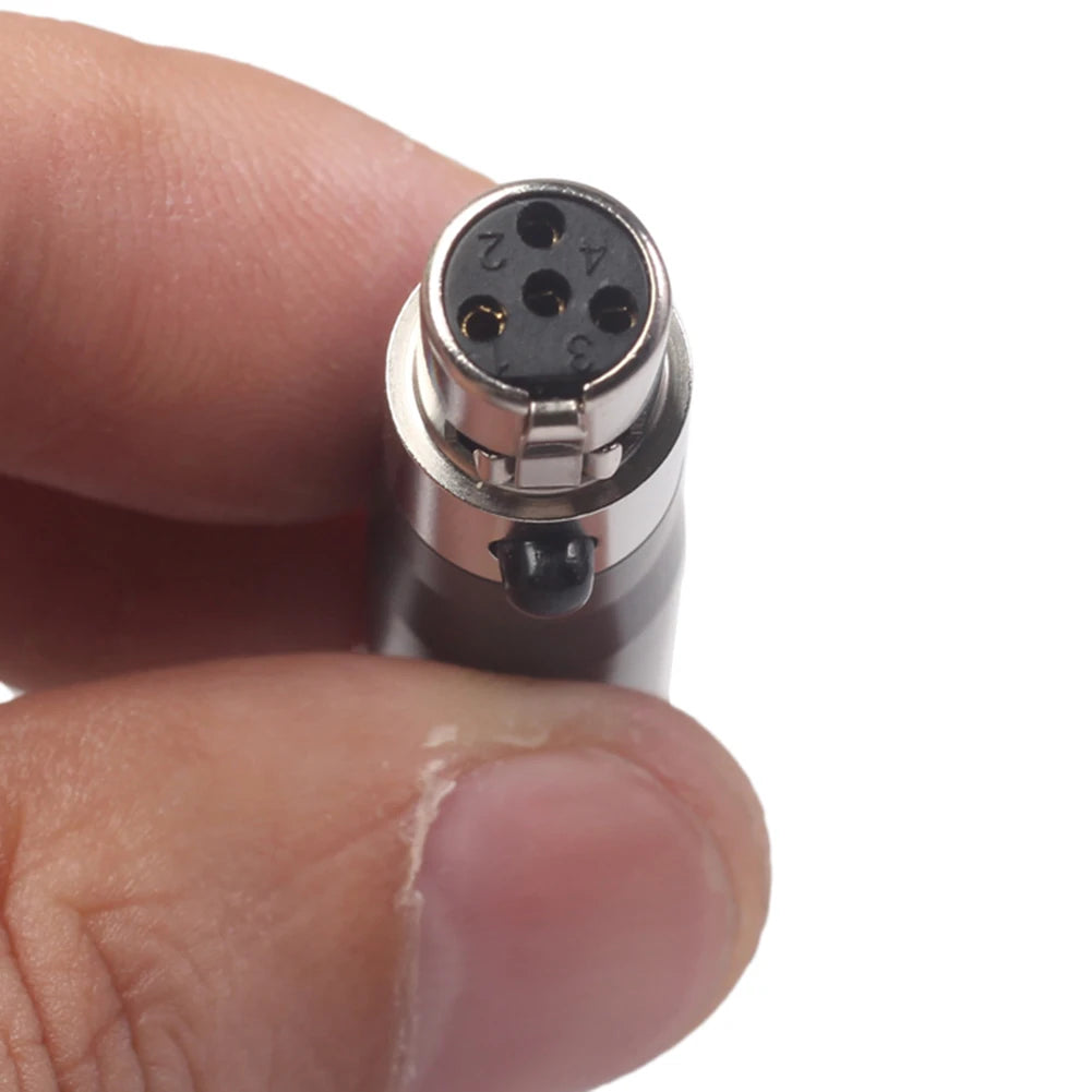 Mini XLR 3 4 Pin Female Mini Connector Audio Adapter Audio Connector Adapter Gold-plated Microphone Audio Equipment Peaceful Pleasures Health and Wellness