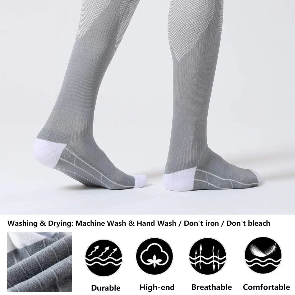 WEFITON 1Pair Compression Socks for Women and Men 20-30mmHg-Circulation Support Socks - for Running, Athletic,Flight Sock，Sports Peaceful Pleasures Health and Wellness