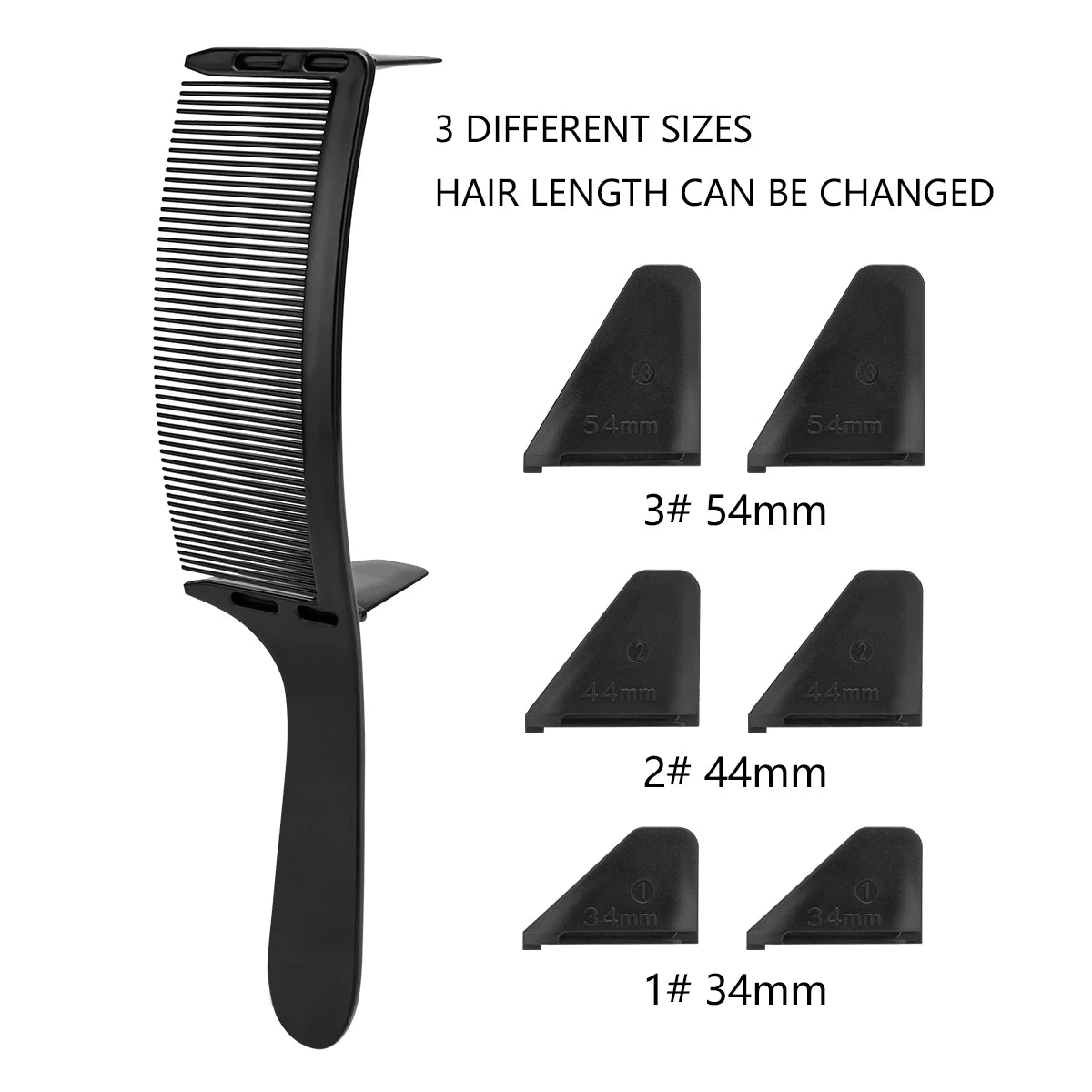 Curved Arced Hair Cutting Comb, Barber Flat Top Haircut Comb, Salon Hairdresser Tool for Hair Cutting, Anti-Slip Edge Design Peaceful Pleasures Health and Wellness