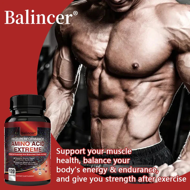 High Performance Amino Acids - Rich in Amino Acids and BCAAs - Muscle Replenishment, Repair and Growth, Workout Supplement Peaceful Pleasures Health and Wellness