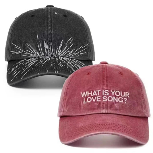 Kpop What Love Song Same Embroidery Baseball Cap Tour Concert Visors Peaceful Pleasures Health and Wellness