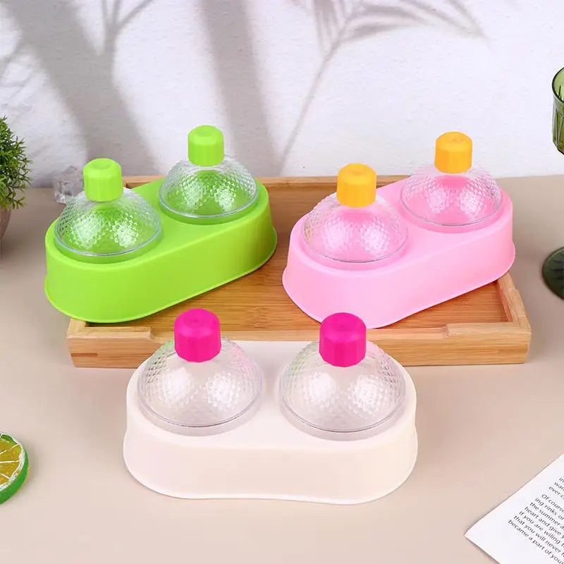 Silicone Ice Ball Maker Mold with Lid | Round Sphere Ice Cube Tray Silicone Ice Ball Mold Peaceful Pleasures Health and Wellness